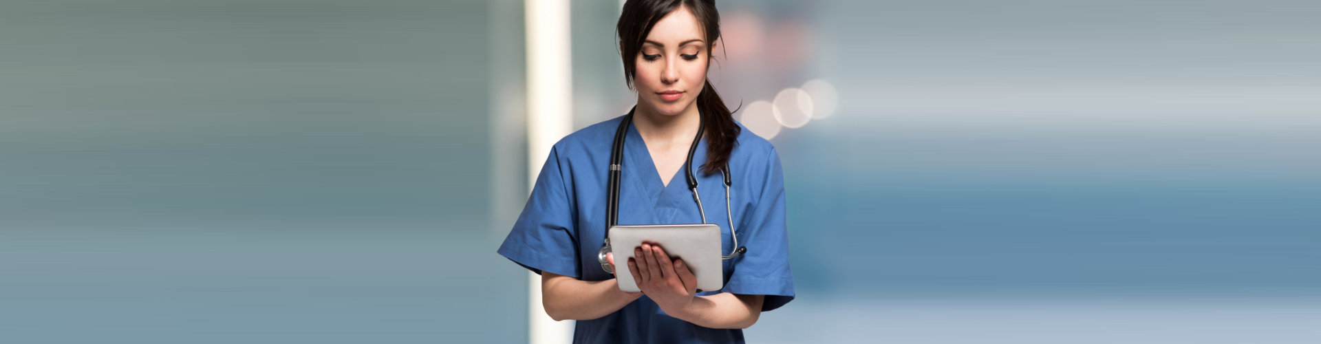 A nurse checking on a patient at home